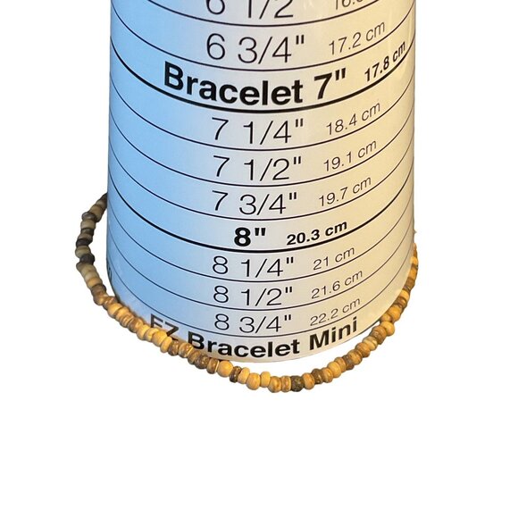 Wooden Beaded Anklet With Barrel Clasp - Picture 3 of 3